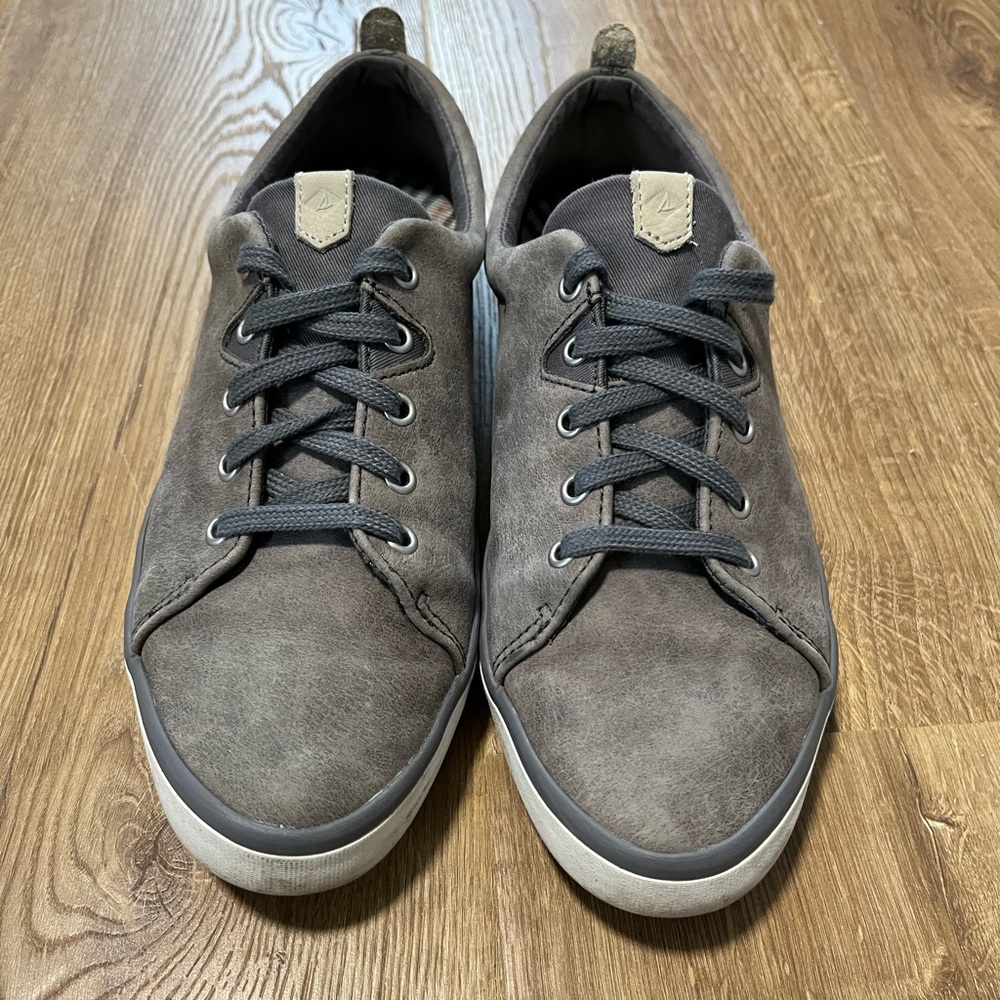 Sperry Top Slider Leather Grey Shoes